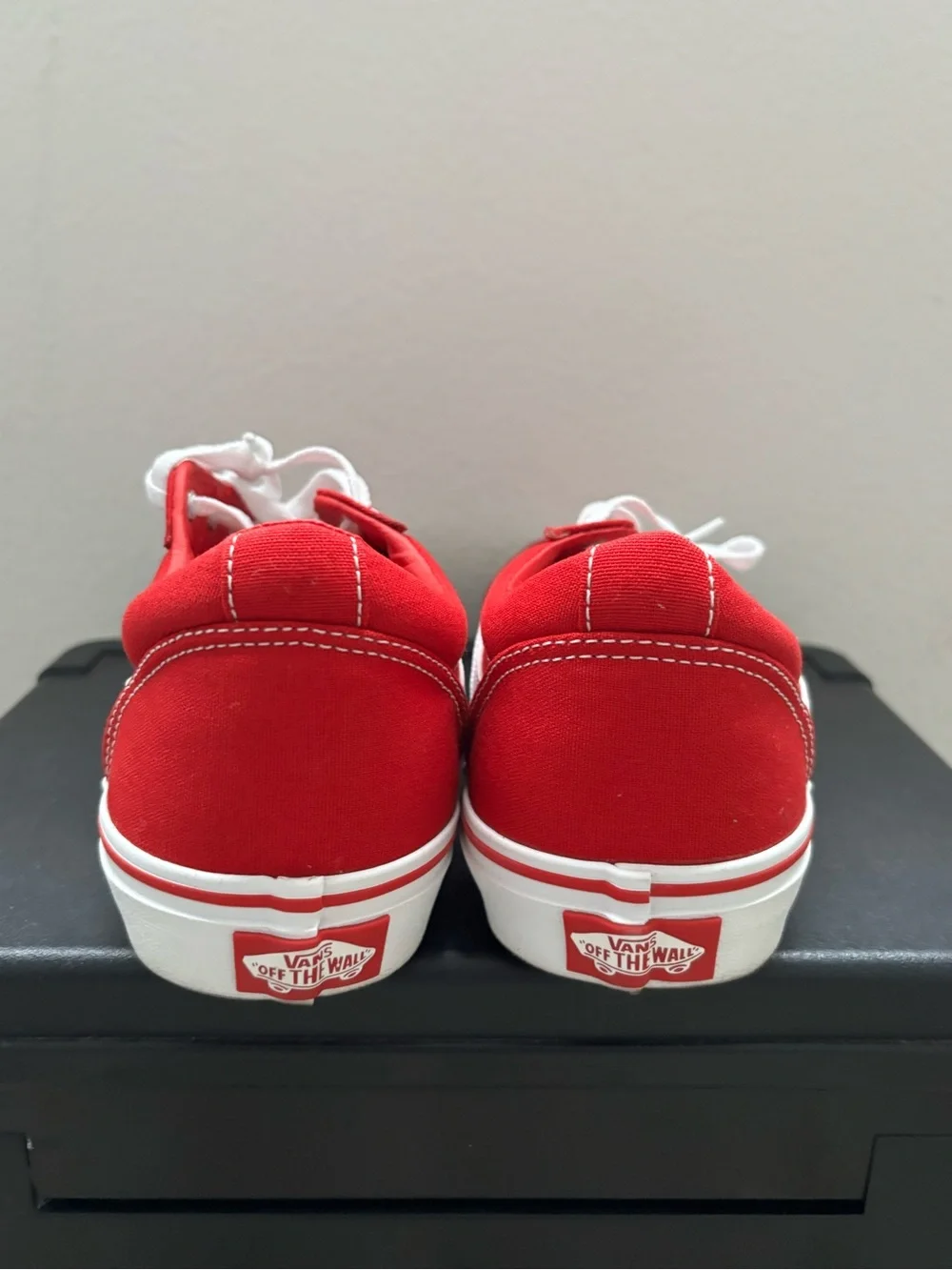 Vans Women's Classic Sneakers in Red and White